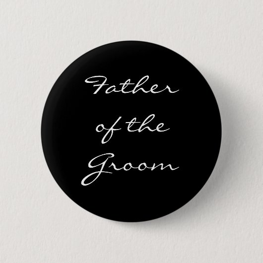 Zwarte en witte vader van de Groom Button (Voorkant)