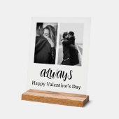 Zwarte en witte Valentijnsdag Acryl Bord (Hoek)