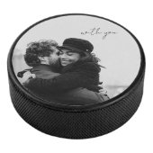 Zwarte en witte Valentijnsdag Hockey Puck (3/4)