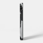 Zwarte en witte Valentijnsdag iPhone Hoesje (Linkerkant)