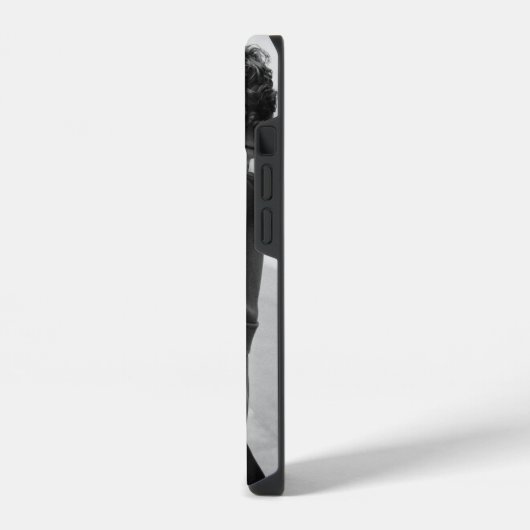 Zwarte en witte Valentijnsdag iPhone Hoesje (Linkerkant)