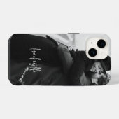 Zwarte en witte Valentijnsdag iPhone Hoesje (Achterkant horizontaal)