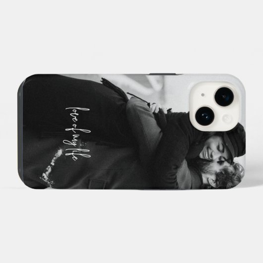 Zwarte en witte Valentijnsdag iPhone Hoesje (Achterkant horizontaal)