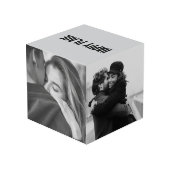 Zwarte en witte Valentijnsdag Kubus (Achter hoekig)