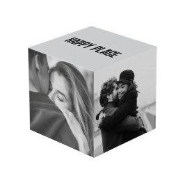 Zwarte en witte Valentijnsdag Kubus