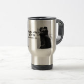 Zwarte en witte Valentijnsdag Reisbeker (Voorkant rechts)