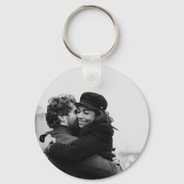 Zwarte en witte Valentijnsdag Sleutelhanger