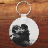 Zwarte en witte Valentijnsdag Sleutelhanger (Voorkant)