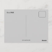 Zwarte en witte vectorkunst, Edgar Allan Poe Briefkaart (Achterkant)