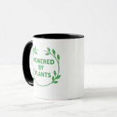 Zwarte en Witte Veganistische Plantenmok Mok (Voorkant links)