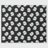 Zwarte en witte Venetiaanse carnavalmaskers, gevil Cadeaupapier (Vlak)