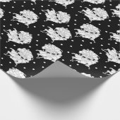 Zwarte en witte Venetiaanse carnavalmaskers, gevil Cadeaupapier (Hoek)