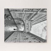 Zwarte en witte Venetië-brug tussen Sighs en gonde Legpuzzel (Horizontaal)