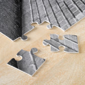 Zwarte en witte Venetië-brug tussen Sighs en gonde Legpuzzel (Zijkant)