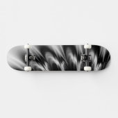 Zwarte en witte veren persoonlijk skateboard (Horizontaal)