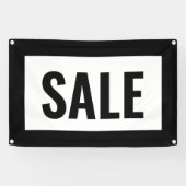 ZWARTE EN WITTE VERKOOPSIGN SPANDOEK (Horizontaal)