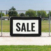 ZWARTE EN WITTE VERKOOPSIGN SPANDOEK (Insitu)