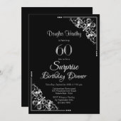 Zwarte en witte verrassingen 60e geboortedag kaart (Voorkant / Achterkant)