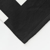 Zwarte en witte verticale referentiestrepen fleece deken (Hoek)