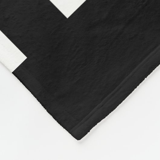 Zwarte en witte verticale referentiestrepen fleece deken (Hoek)