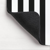 Zwarte en witte verticale referentiestrepen muismat (Hoek)
