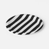 Zwarte en witte verticale referentiestrepen papieren bordje (Gekanteld)