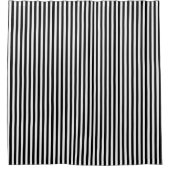 Zwarte en witte verticale strepen douchegordijn (Voorkant)