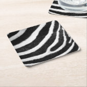 zwarte en witte vetvlekken Zebra Afdrukken Kartonnen Onderzetters (Schuin)