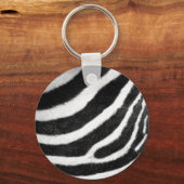 zwarte en witte vetvlekken Zebra Afdrukken Sleutelhanger (Voorkant)