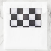 zwarte en witte vierkantjes rechthoekige sticker (Tas)