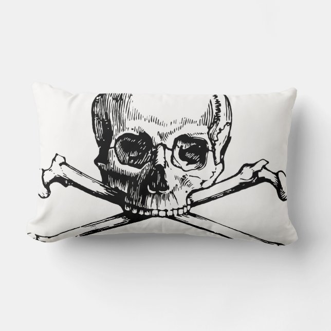 Zwarte en witte Vintage Kussen (Voorkant)