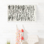 Zwarte en witte vis, oceaan, ichtyoloog spandoek (Insitu)