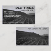 Zwarte en witte Vista Business Profile Card Visitekaartje (Voorkant / Achterkant)