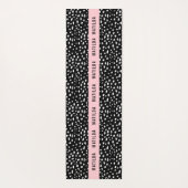 Zwarte en witte vlek met roze streep op maat yogamat (Achterkant)