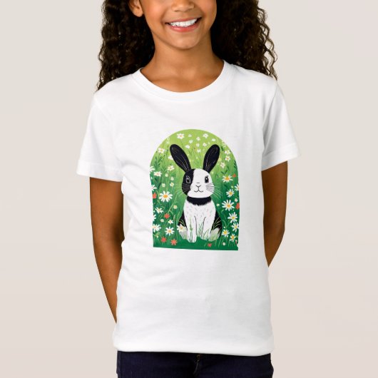 Zwarte en witte vlek t-shirt (Voorkant)