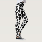 zwarte en witte vlekken, koe patroon leggings (Rechts)