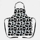 zwarte en witte vlekken, koe patroon schort (Voorkant)