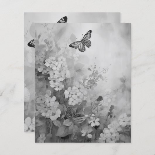 Zwarte en witte vlinder (Voorkant / Achterkant)