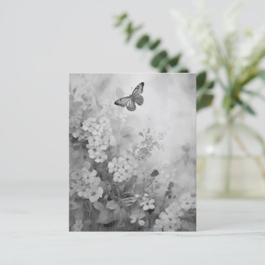 Zwarte en witte vlinder (Staand voorkant)