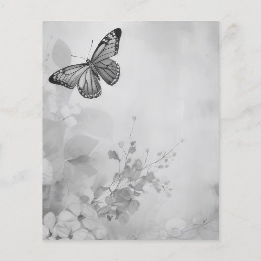 Zwarte en witte vlinder (Achterkant)