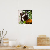 Zwarte en witte vlinder 49 poster (Keuken)