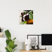 Zwarte en witte vlinder 49 poster (Thuiskantoor)