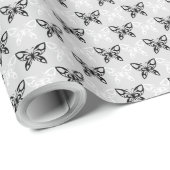 Zwarte en witte vlinder cadeaupapier (Rol Hoek)