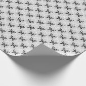 Zwarte en witte vlinder cadeaupapier (Hoek)
