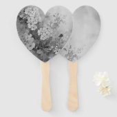 Zwarte en witte vlinder handwaaier (Voorkant en achterkant)