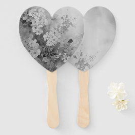 Zwarte en witte vlinder handwaaier