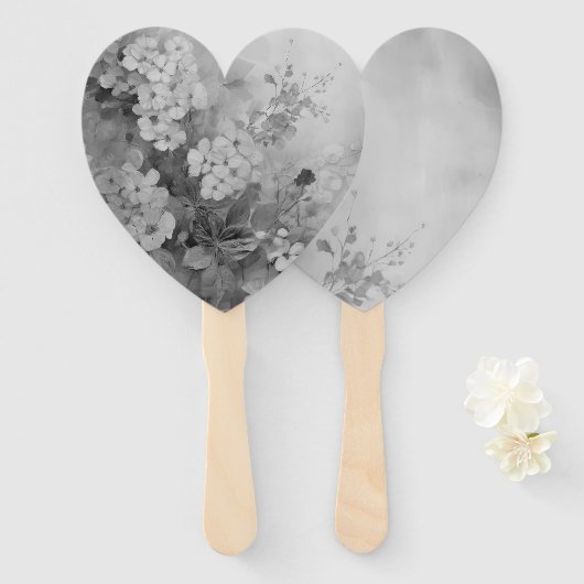 Zwarte en witte vlinder handwaaier (Voorkant en achterkant)