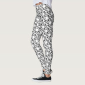Zwarte en witte vlinder leggings (Links)