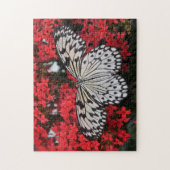 Zwarte en witte vlinder legpuzzel (Verticaal)