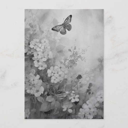 Zwarte en witte vlinder menu (Voorkant)